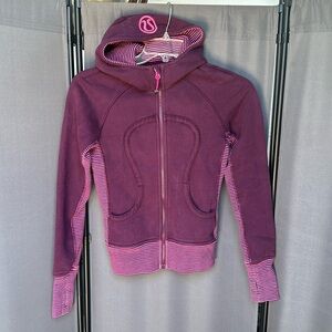 Lululemon scuba hoodie, purple/burgundy and pink size 4